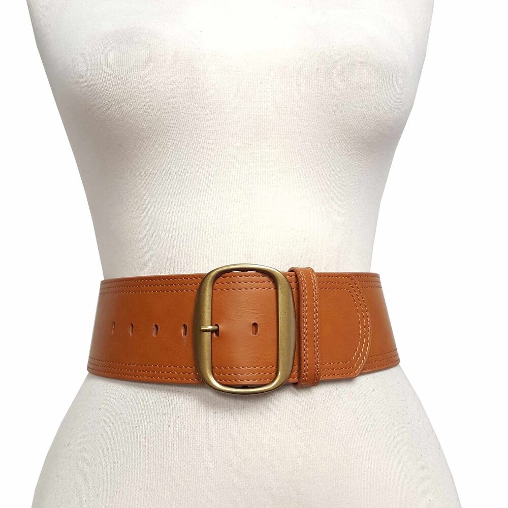 Wide Width Waist Belt in Tan color
